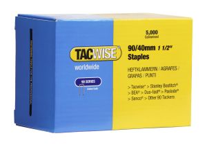 Tacwise 0311 90/40mm Narrow Crown Galvanised Staples (5,000)