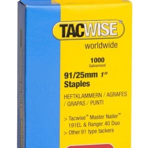 Tacwise 91/25mm Galvanised Staples (1,000)
