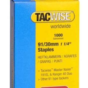 Tacwise 91/30mm Galvanised Staples (1,000)