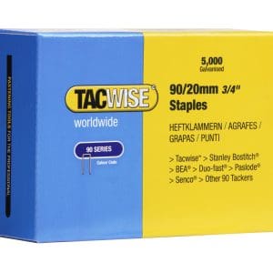 Tacwise 0307 90/20mm Narrow Crown Galvanised Staples (5,000)