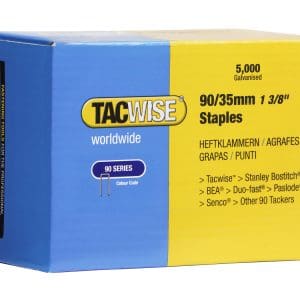 Tacwise 0310 90/35mm Narrow Crown Galvanised Staples (5,000)