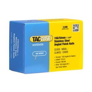 Tacwise 16G x 50mm Stainless Steel Angled Finish Nails (2,500)