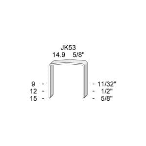 Josef Kihlberg JK53-15mm Staples (10,000)