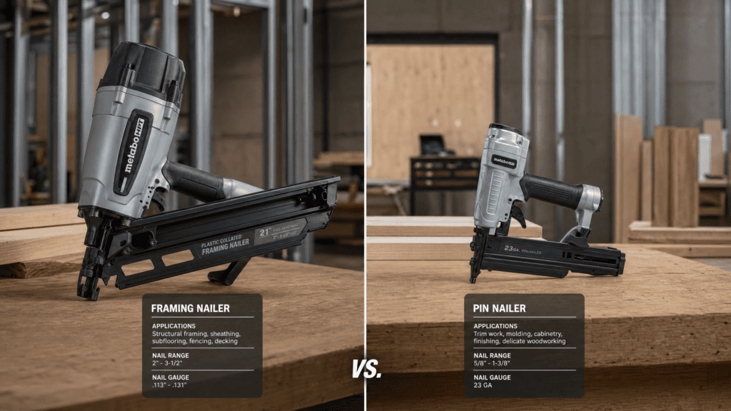 Nail Gun Types Comparison