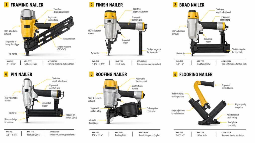 Nail Gun Types Diagram