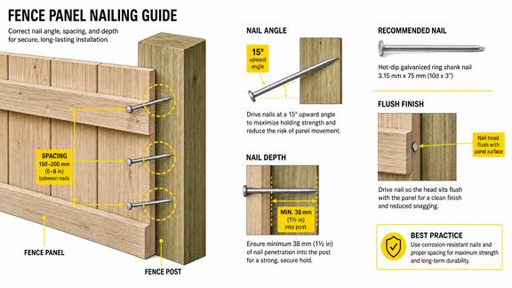 Best Nail Gun & Nails for Fencing Buying Guide 1 Fence Panel Nailing Guide