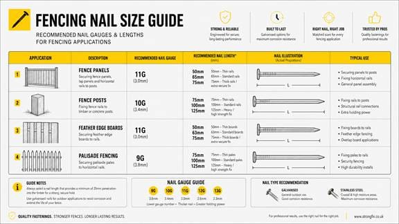 Best Nail Gun & Nails for Fencing Buying Guide 4 Fencing Nails Size Guide