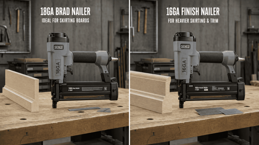 Best Nail Gun for Skirting Boards & Nails for Fixing Skirting Boards 1 Brad vs finish nailers for skirting boards